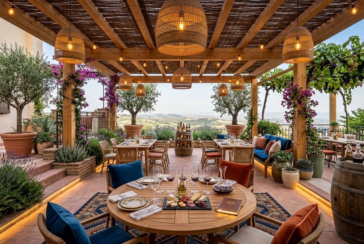 Landscape design in Mediterranean Yard style — Yard by GenRoom AI