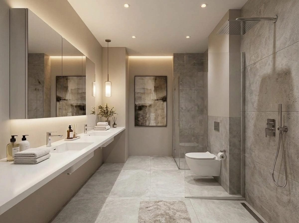 Interior design in Contemporary style — Bathroom by GenRoom AI