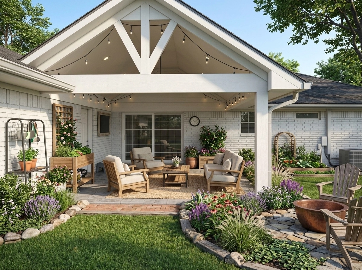 Country Rustic Garden Yard design — yard photo by GenRoom AI