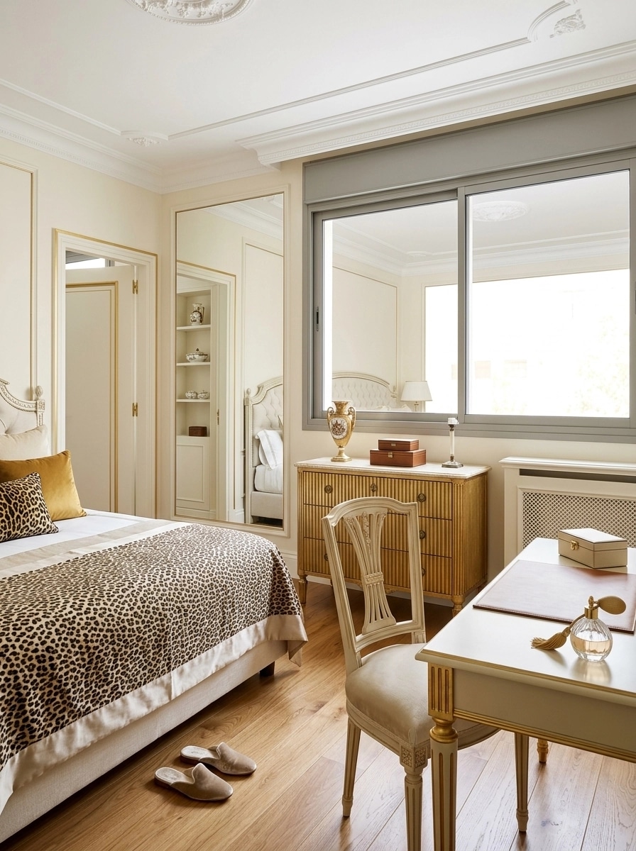 Interior design in Neoclassic style — Bedroom by GenRoom AI
