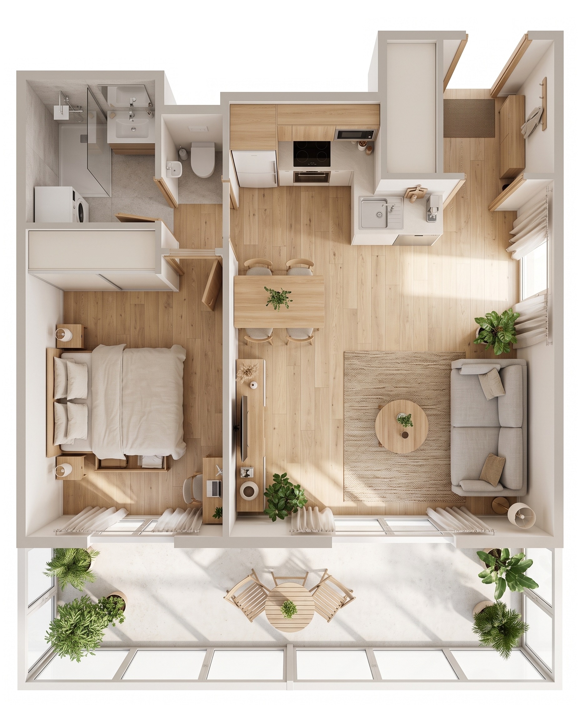 Interior design in Scandinavian style — Living Room by GenRoom AI