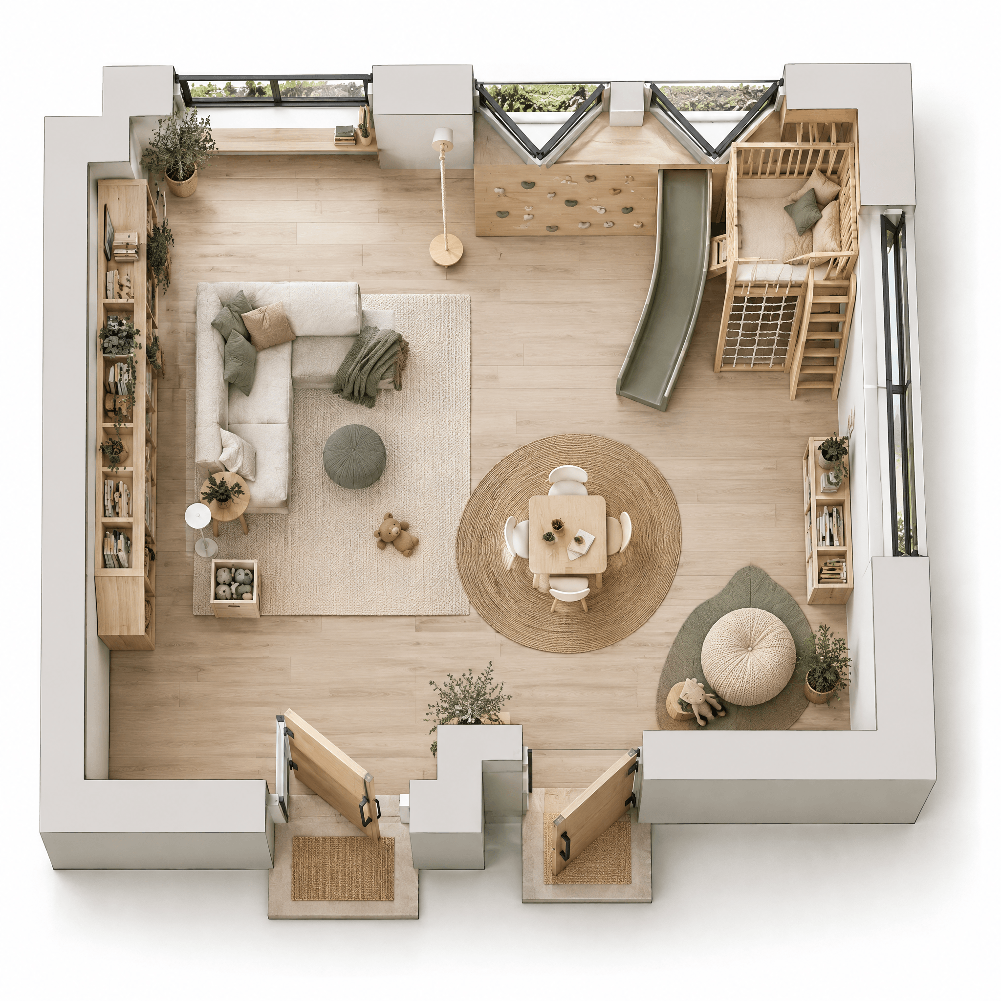 Interior design in Scandinavian style — Living Room by GenRoom AI