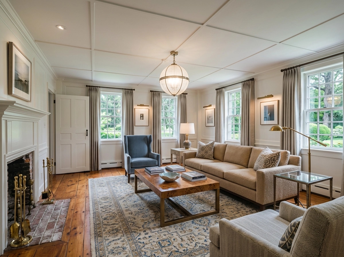 Transitional Ruang Tamu design — interior photo by GenRoom AI