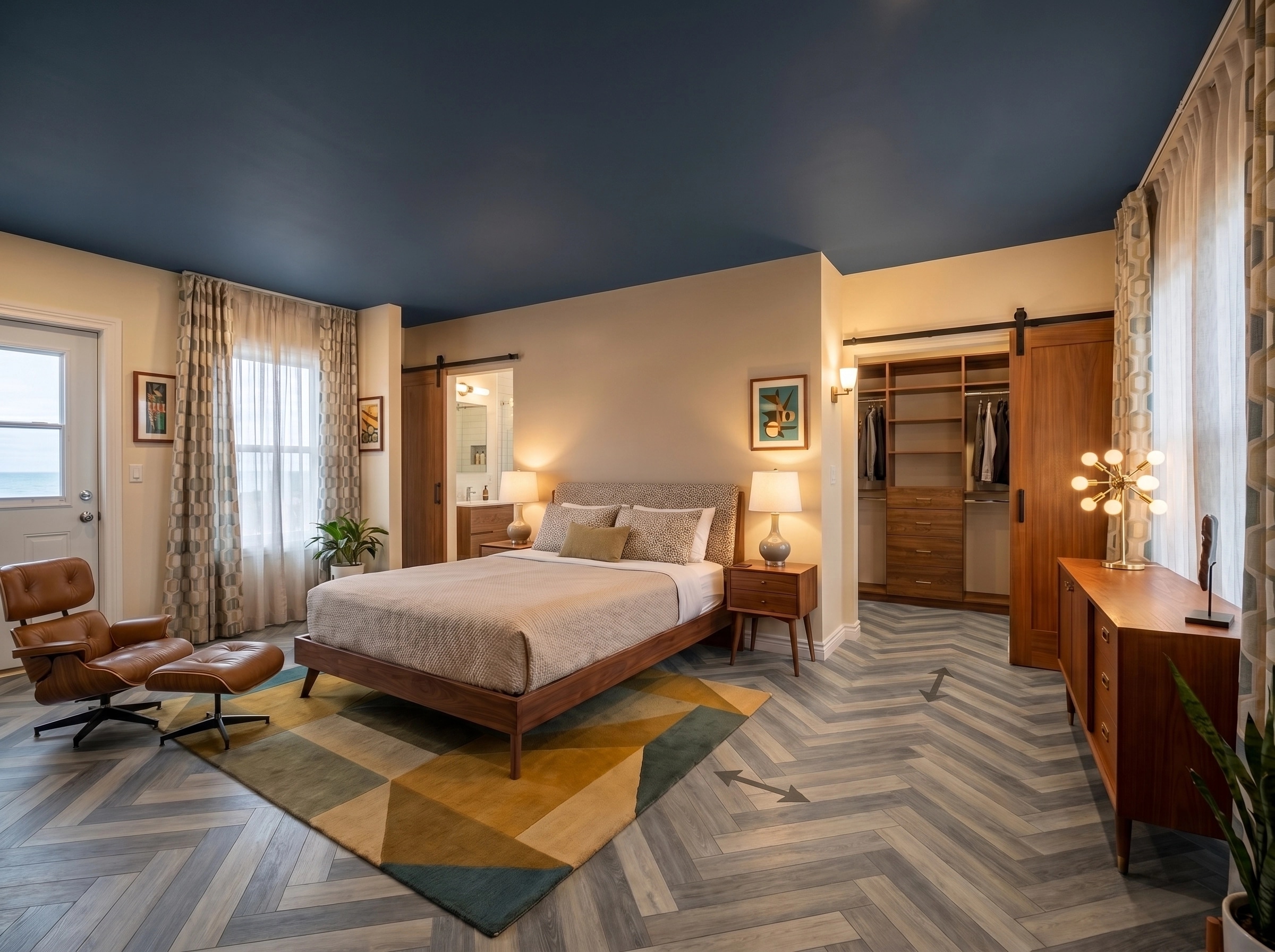 Mid-Century Modern Quarto design — interior photo by GenRoom AI