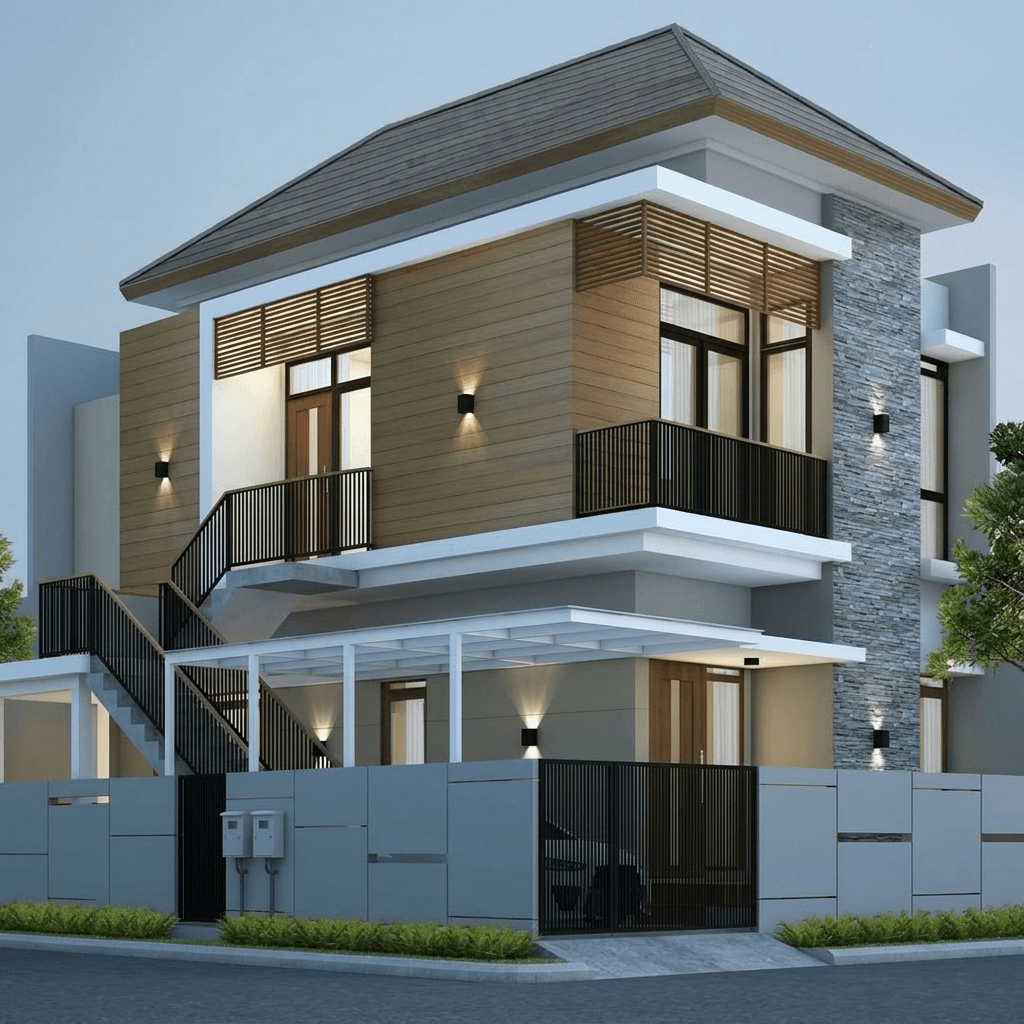 Facade design in no_style style — photo by GenRoom AI