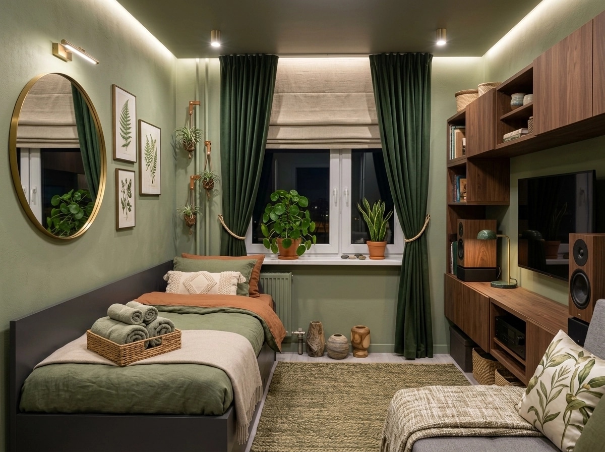 Biophilic Bedroom design — interior photo by GenRoom AI