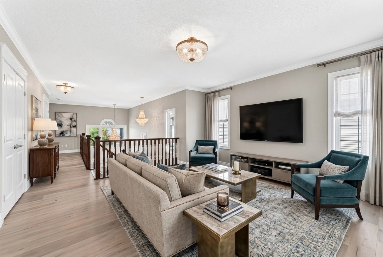 Transitional Living Room design — interior photo by GenRoom AI
