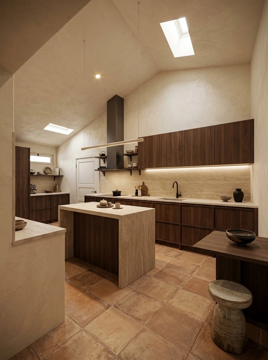 Kitchen interior in Japandi style — photo by GenRoom AI