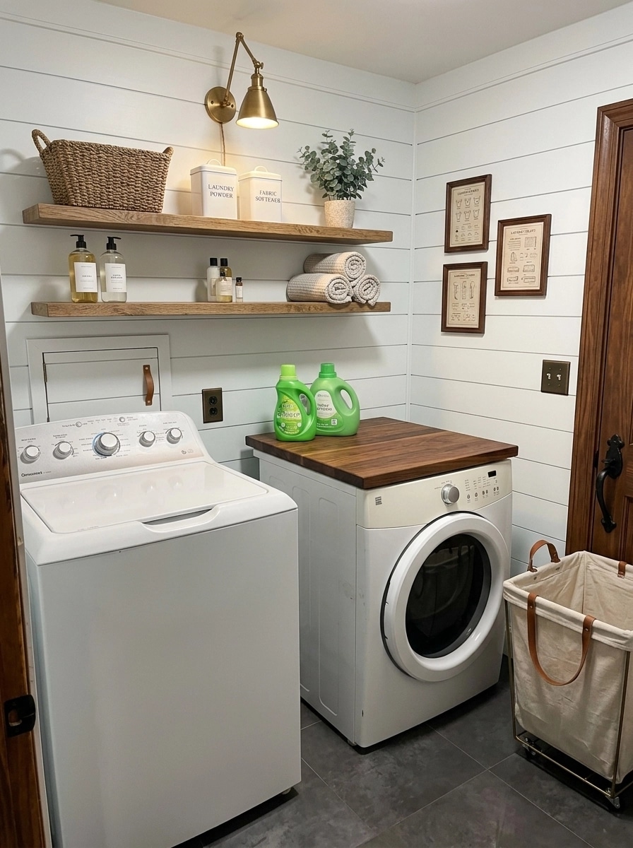 Interior design in Modern Farmhouse style — laundry by GenRoom AI
