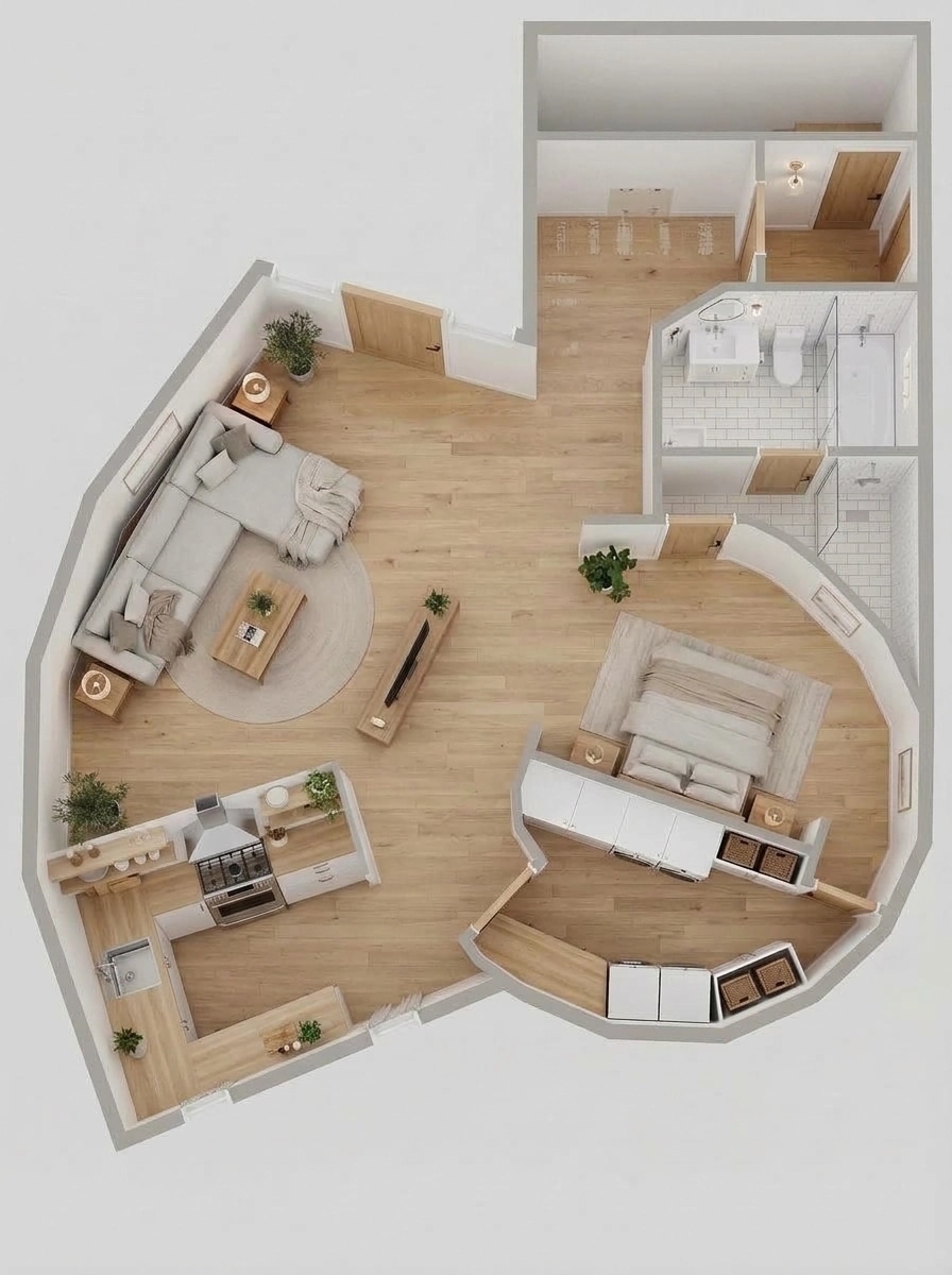 Scandinavian Living Room design — interior photo by GenRoom AI