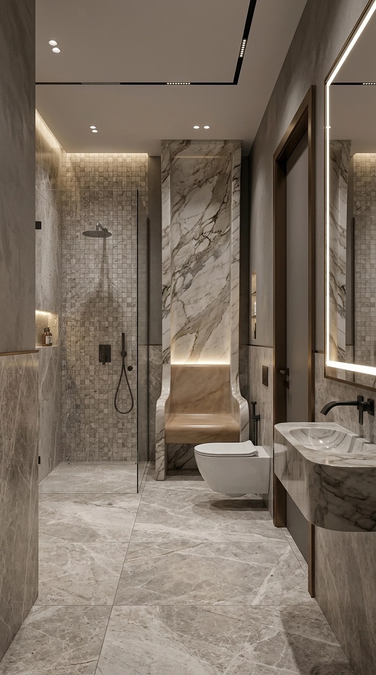 Contemporary Bathroom design — interior photo by GenRoom AI
