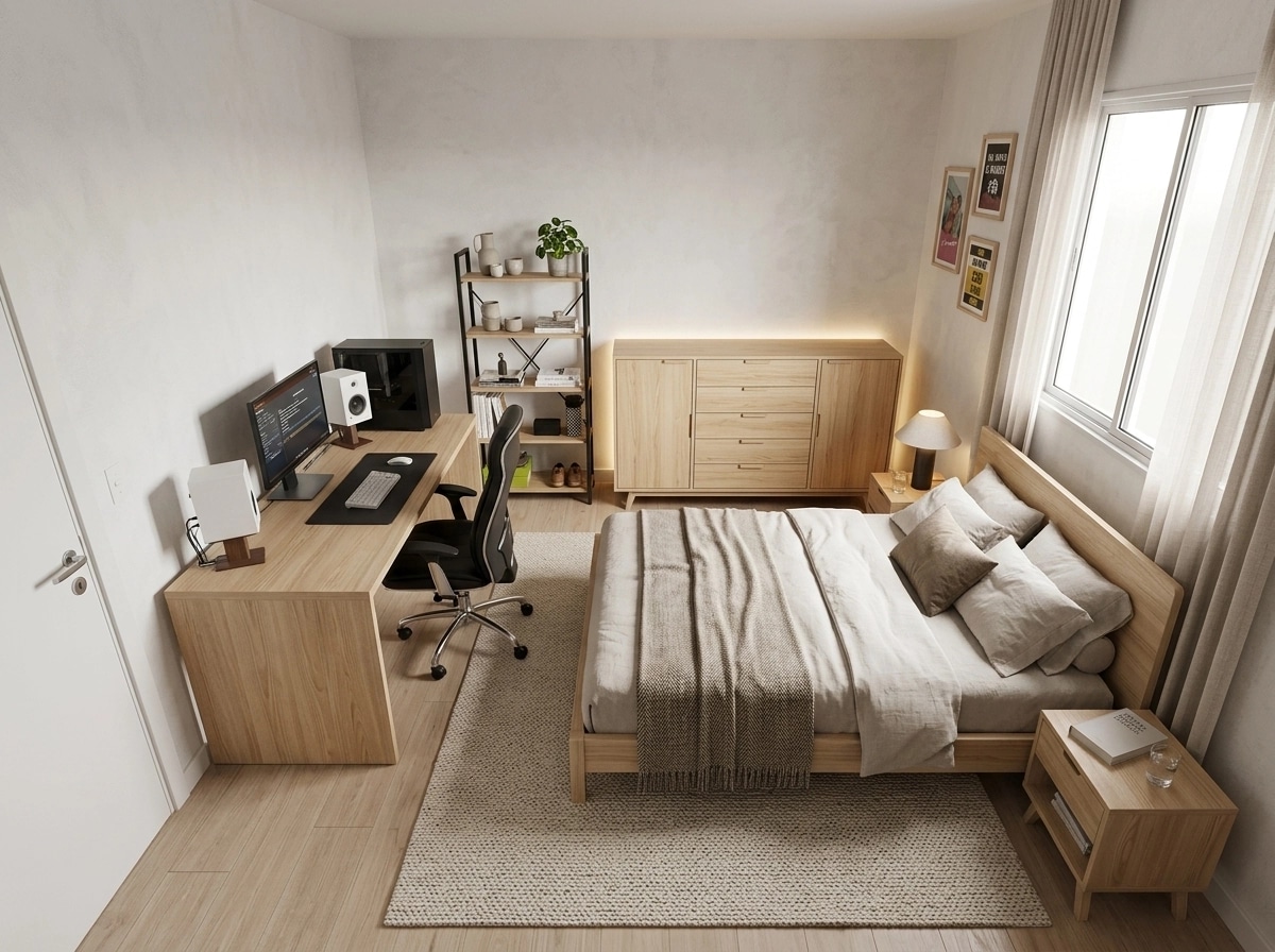 Scandinavian Bedroom design — interior photo by GenRoom AI