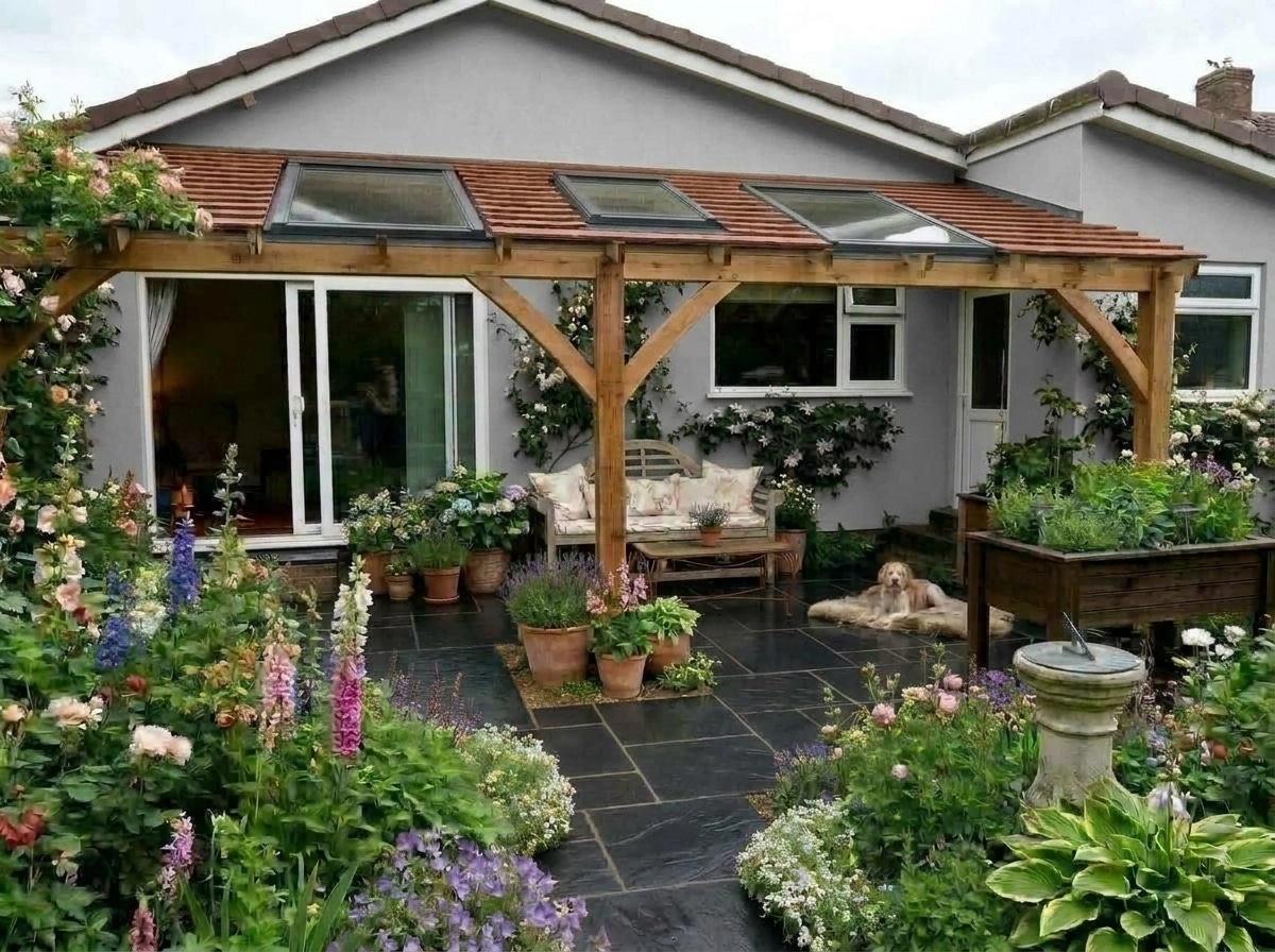 Landscape design in English Cottage Garden style — Yard by GenRoom AI