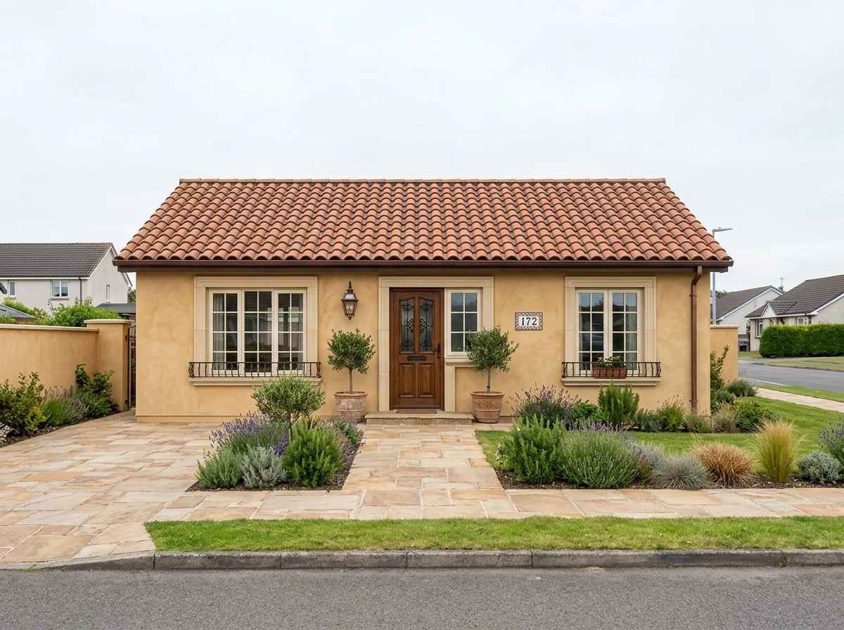 Cephe tasarımı Mediterranean Facade stili — Cephe GenRoom AI