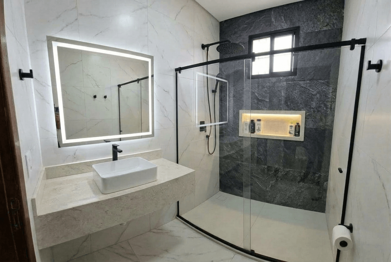 Bathroom interior in no_style style — photo by GenRoom AI