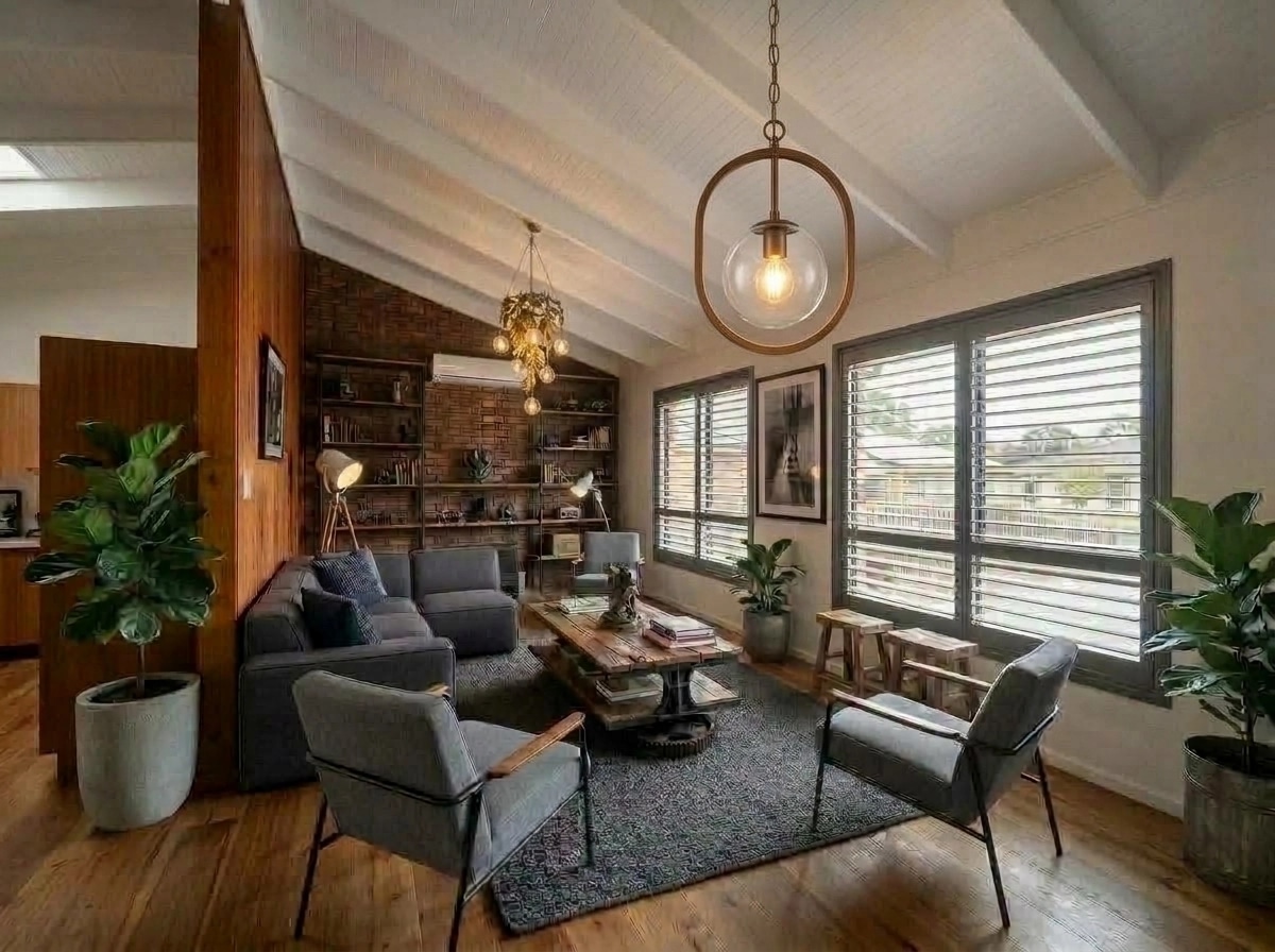 Interior design in Loft / Industrial style — Living Room by GenRoom AI