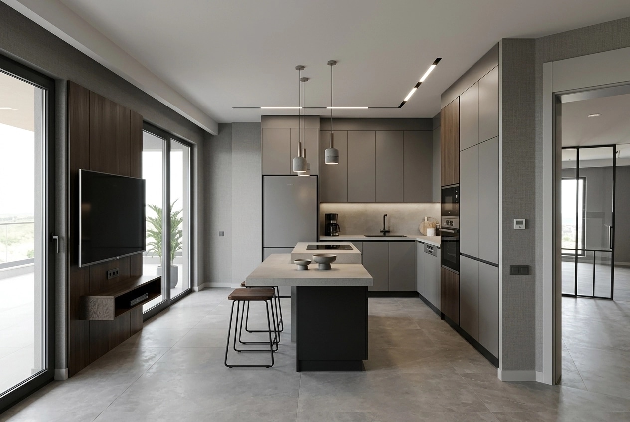 Kitchen interior in no_style style — photo by GenRoom AI
