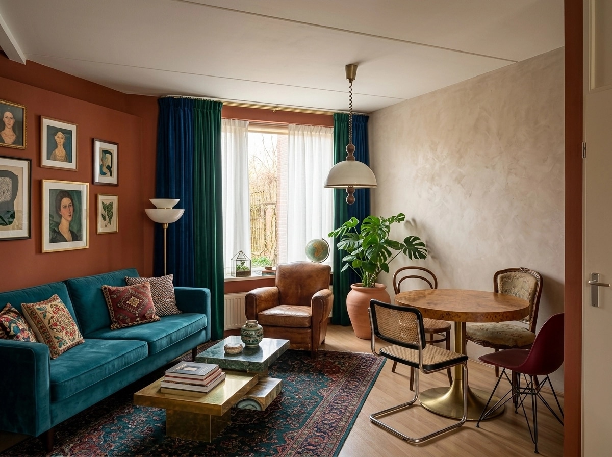 Interior design in Eclectic style — Living Room by GenRoom AI