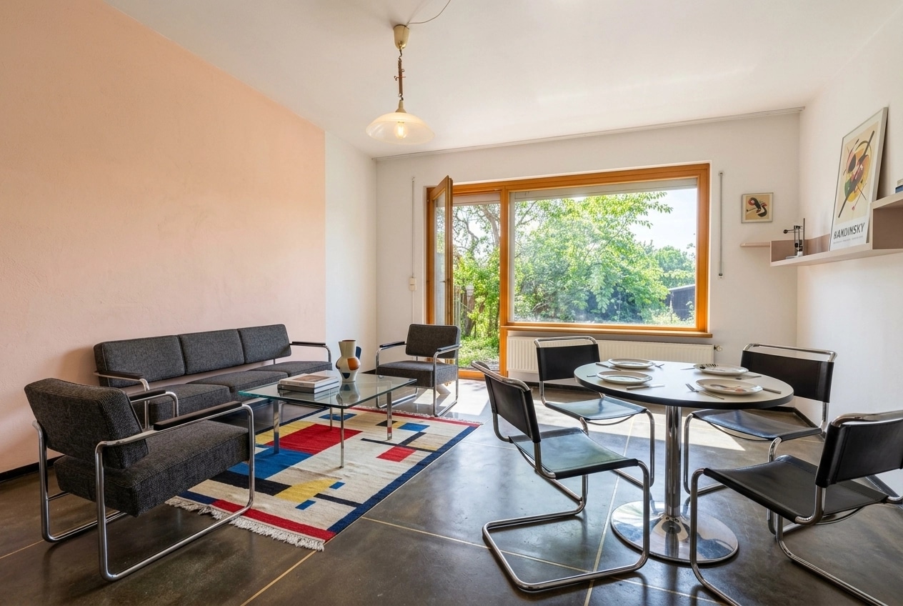 Interior design in Bauhaus style — Living Room by GenRoom AI