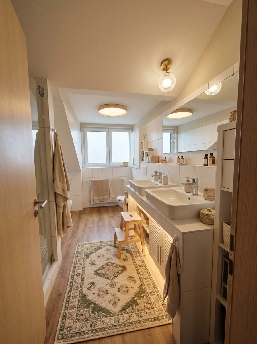 Bathroom interior in Scandinavian style — photo by GenRoom AI
