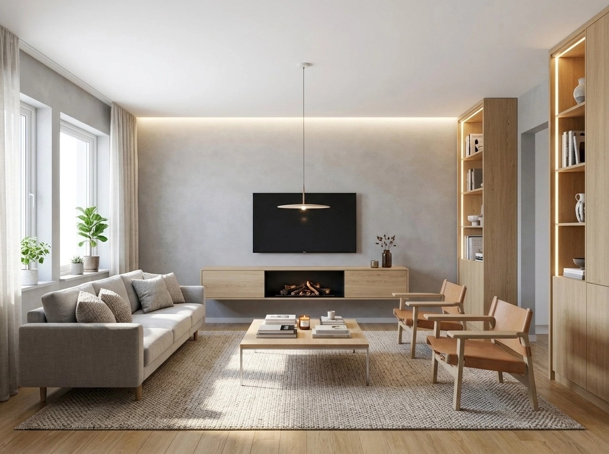 Scandinavian Living Room design — interior photo by GenRoom AI