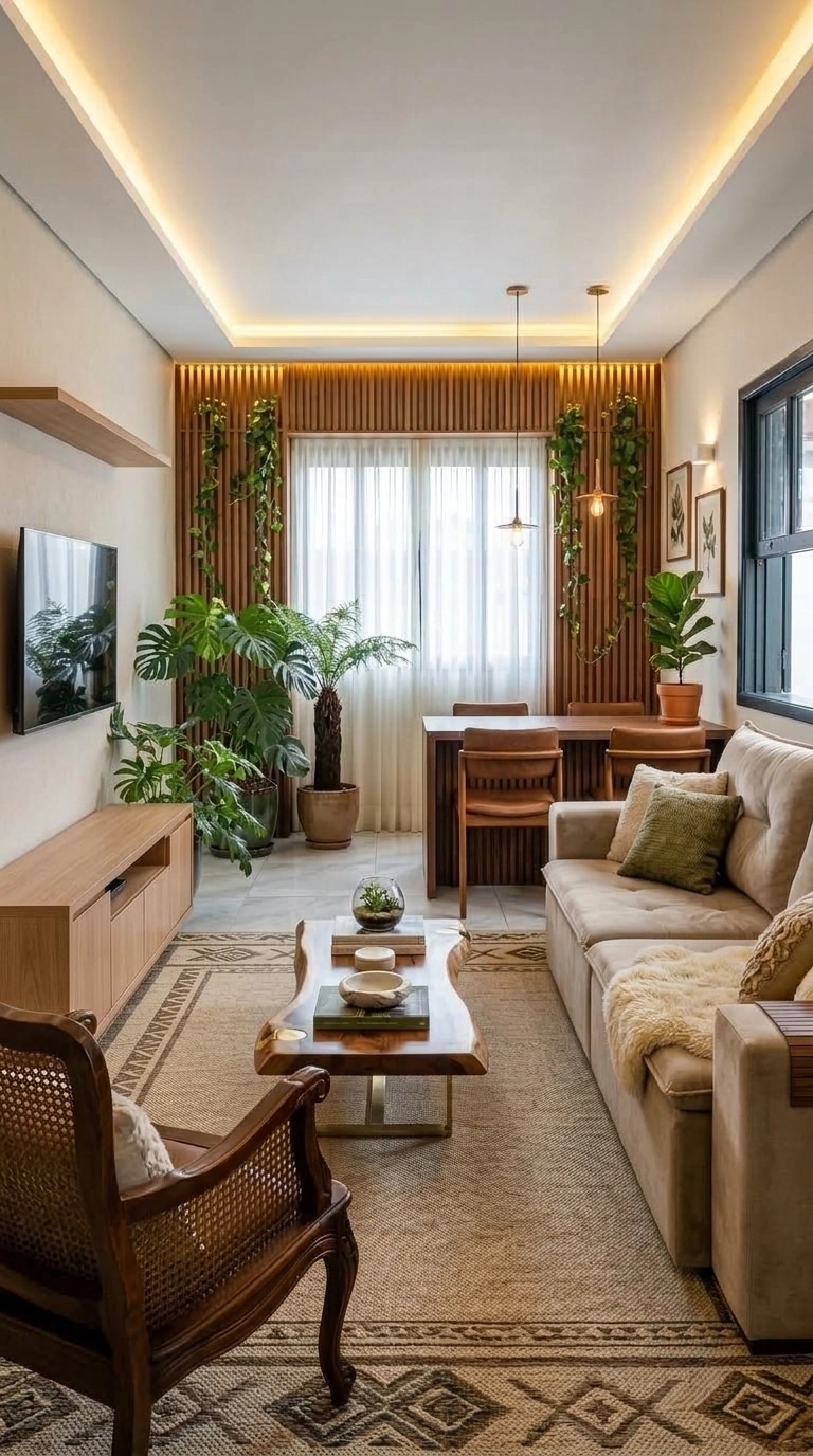 Interior design in Biophilic style — Living Room by GenRoom AI
