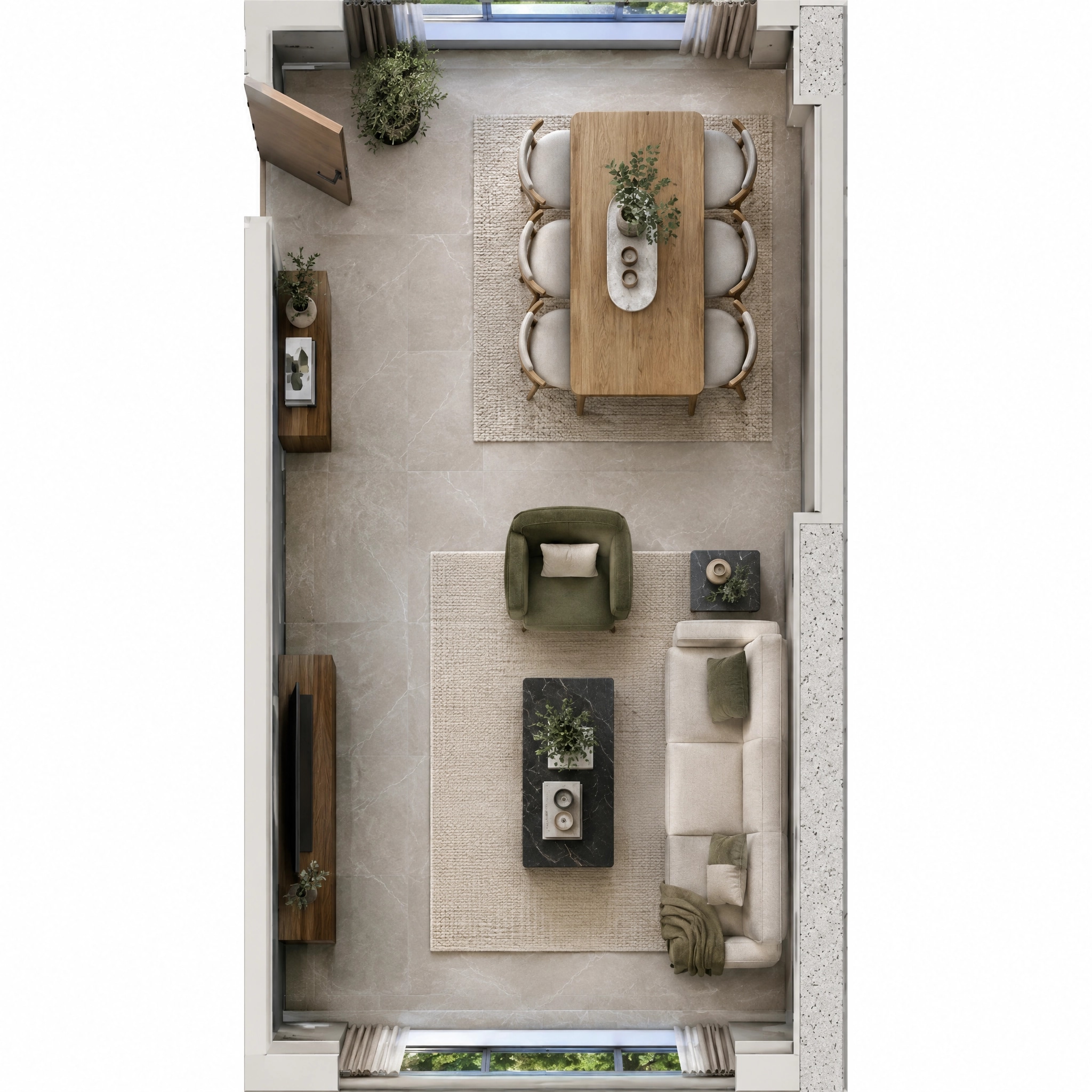Interior design in Contemporary style — Living Room by GenRoom AI