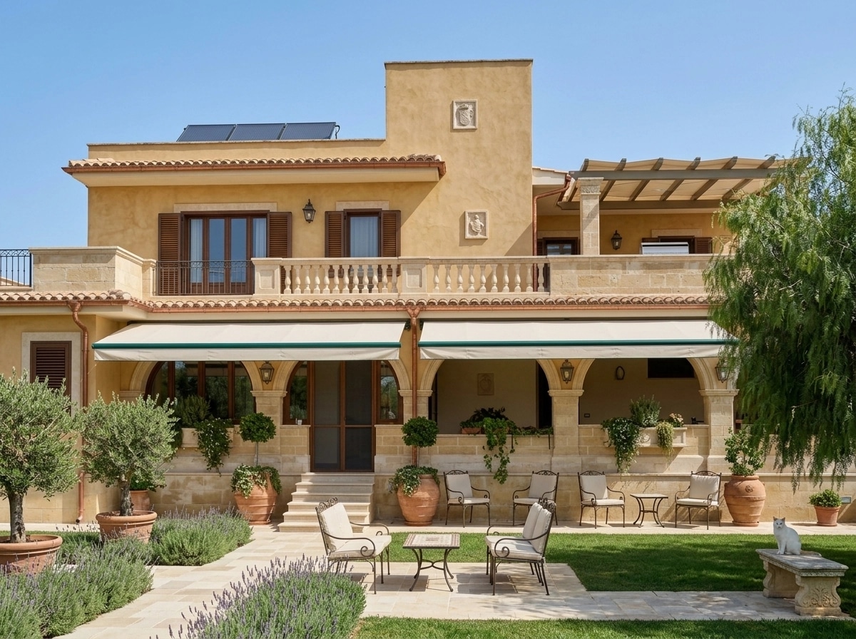 Facade design in Italian Villa Facade style — Facade by GenRoom AI
