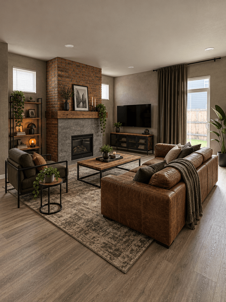 Interior design in Loft / Industrial style — Living Room by GenRoom AI