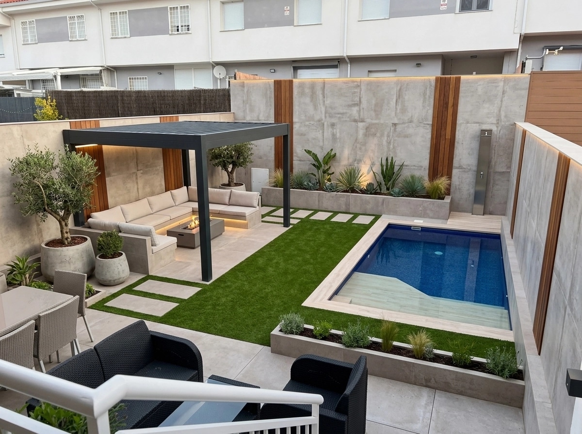 Landscape design in Contemporary Yard style — Yard by GenRoom AI