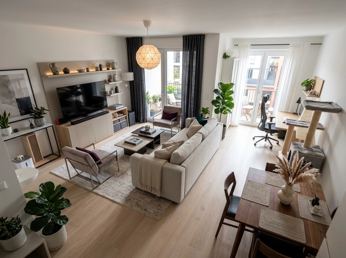 Interior design in Contemporary style — Living Room by GenRoom AI