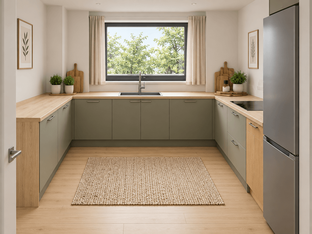 Kitchen interior in Scandinavian style — photo by GenRoom AI
