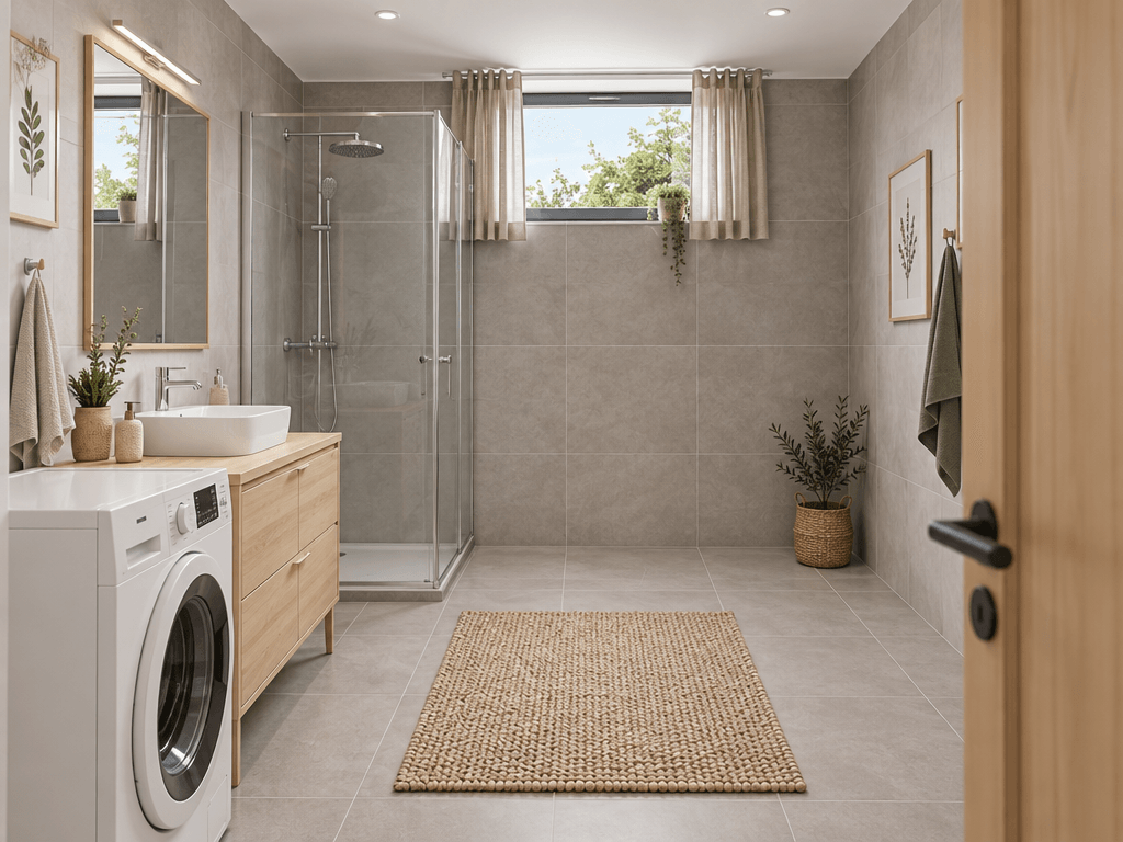 Bathroom interior in Scandinavian style — photo by GenRoom AI