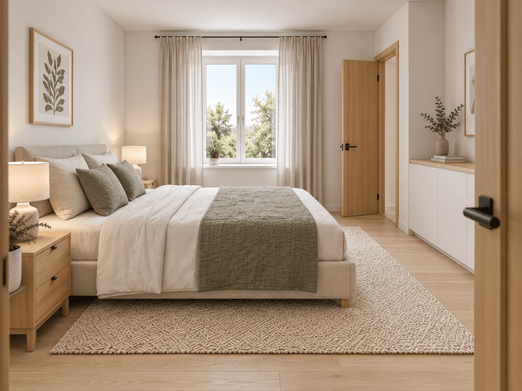 Scandinavian Bedroom design — interior photo by GenRoom AI