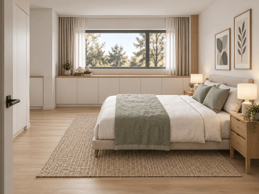 Scandinavian Bedroom design — interior photo by GenRoom AI