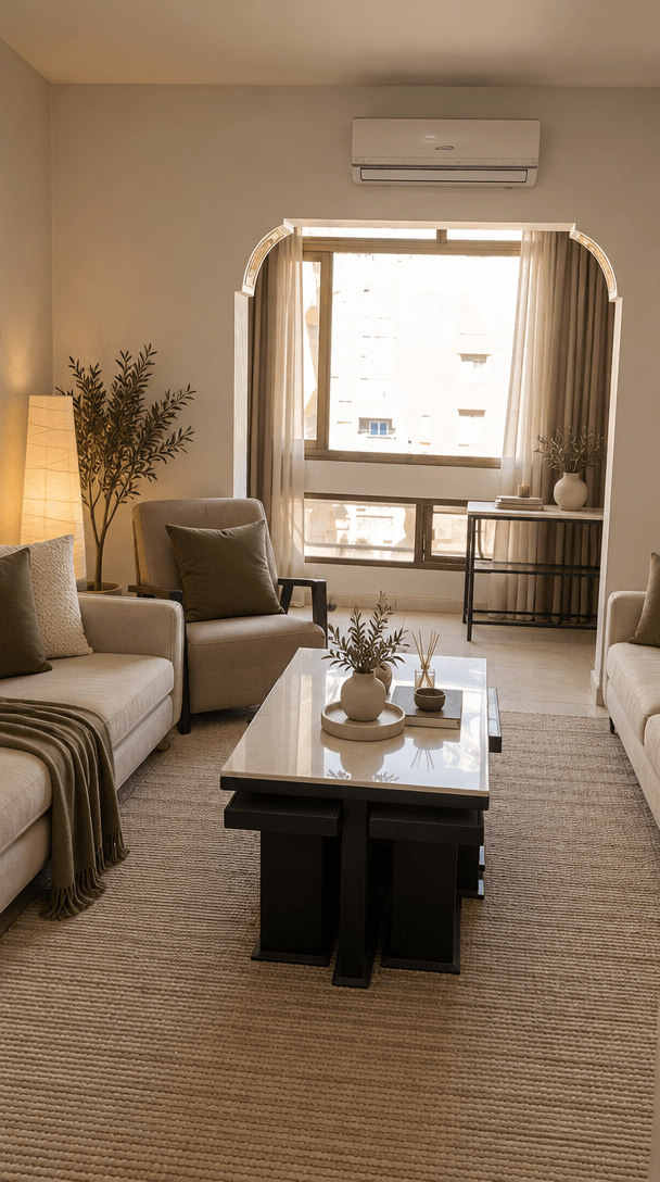 Interior design in Minimalism style — Living Room by GenRoom AI