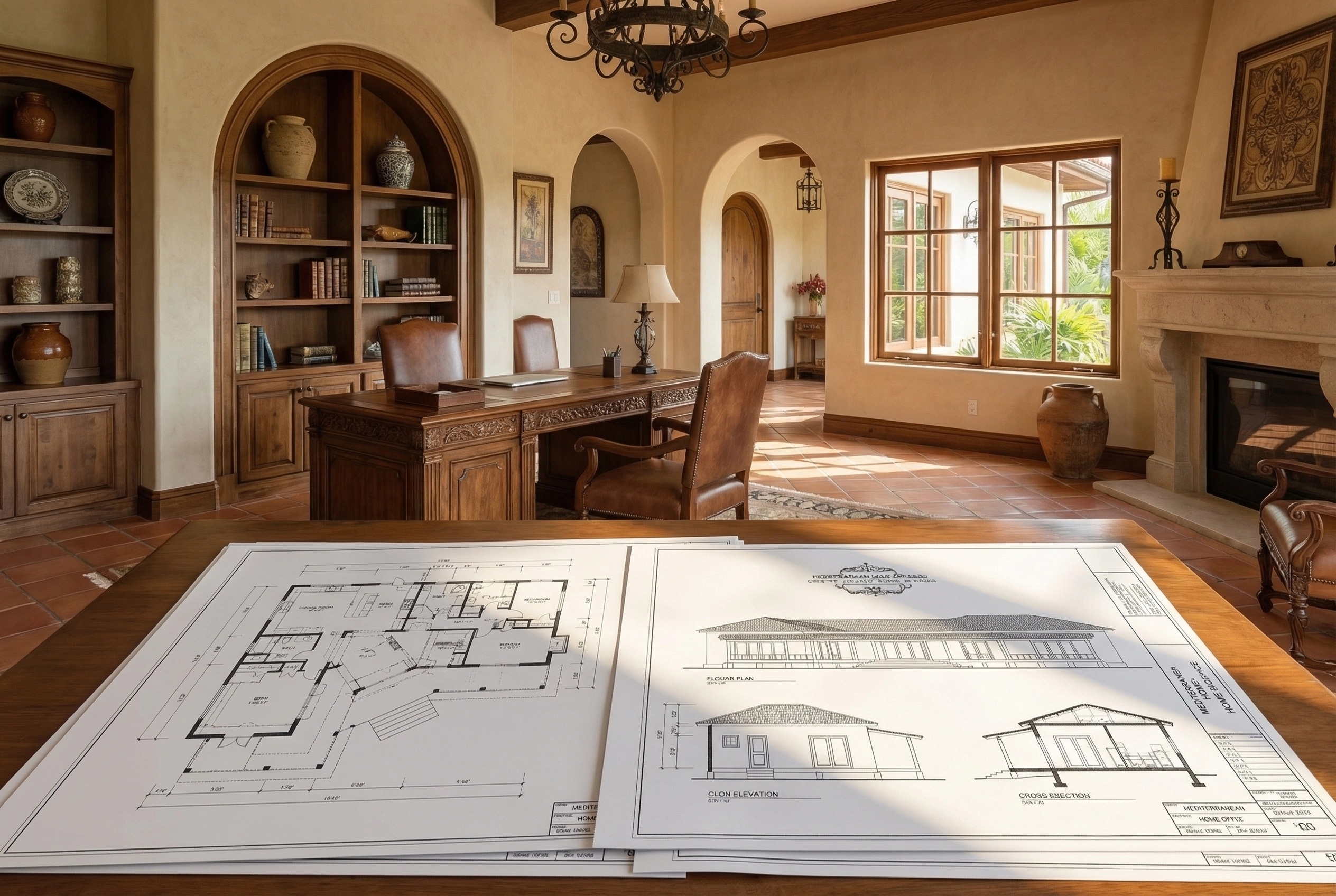 Interior design in Mediterranean style — Office by GenRoom AI