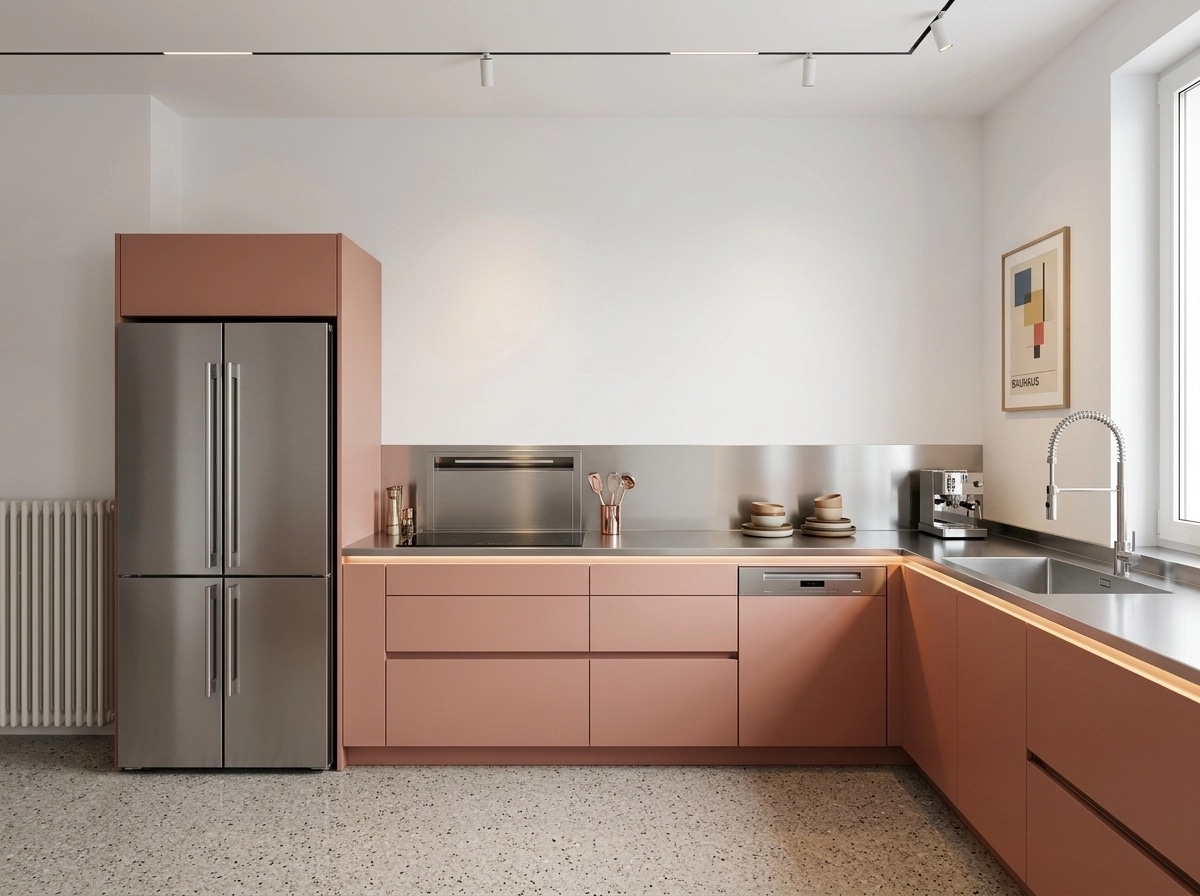 Kitchen interior in Bauhaus style — photo by GenRoom AI