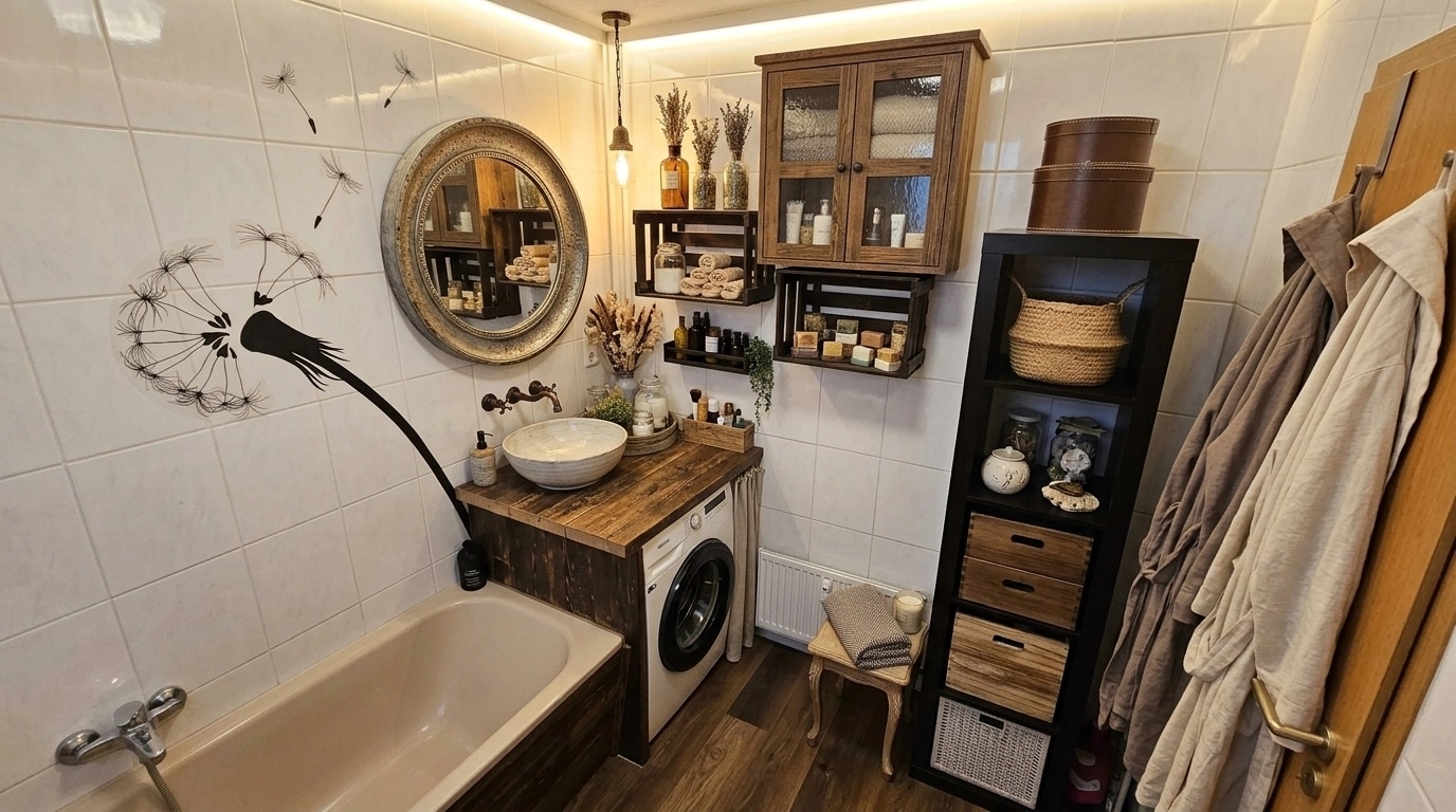 Interior design in Modern Farmhouse style — Bathroom by GenRoom AI