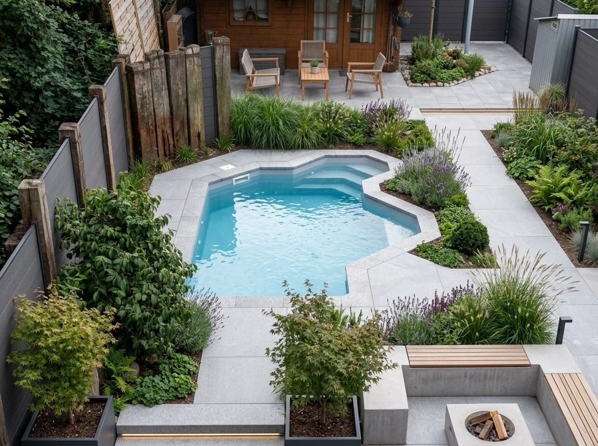 Diseño paisajístico en estilo Scandinavian Garden — Jardín por GenRoom AI