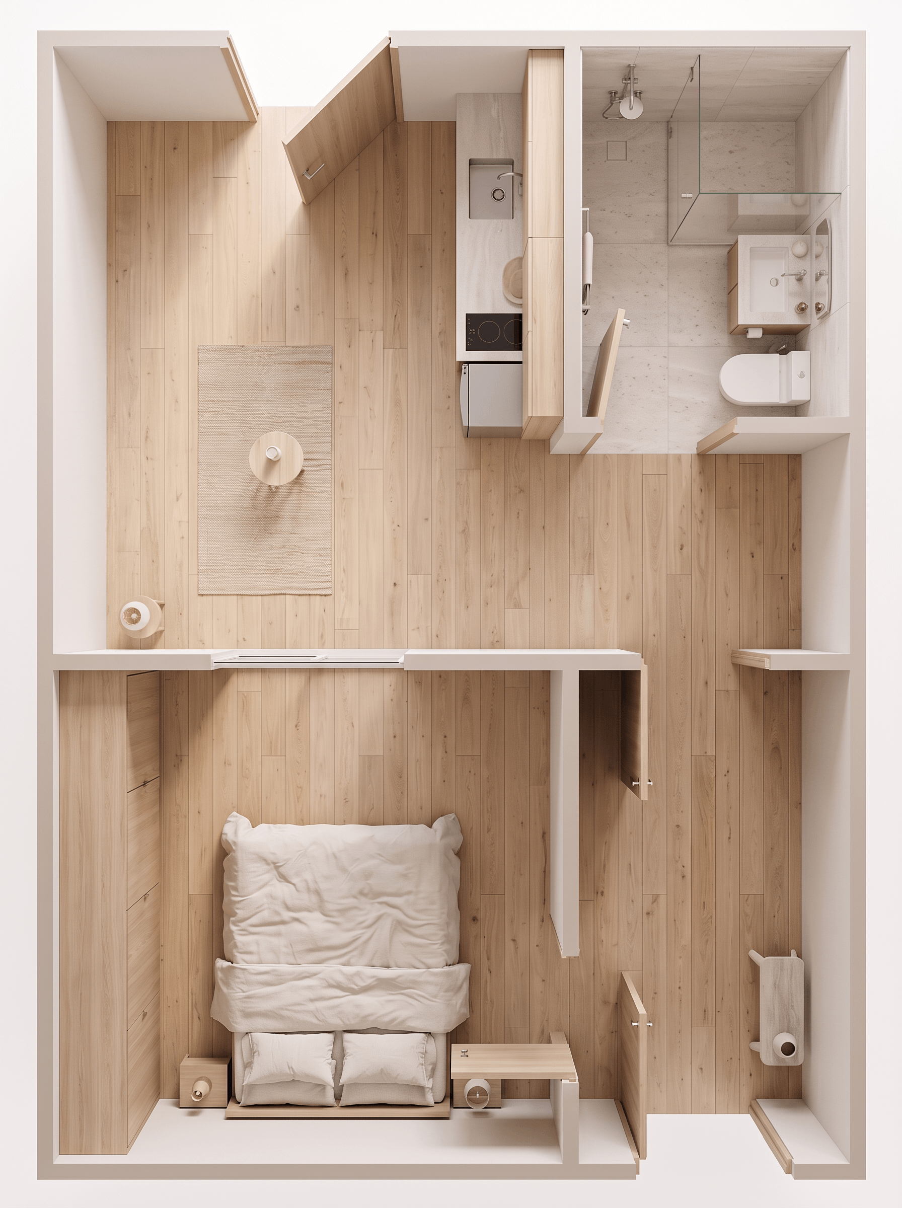 Interior design in Minimalism style — Living Room by GenRoom AI