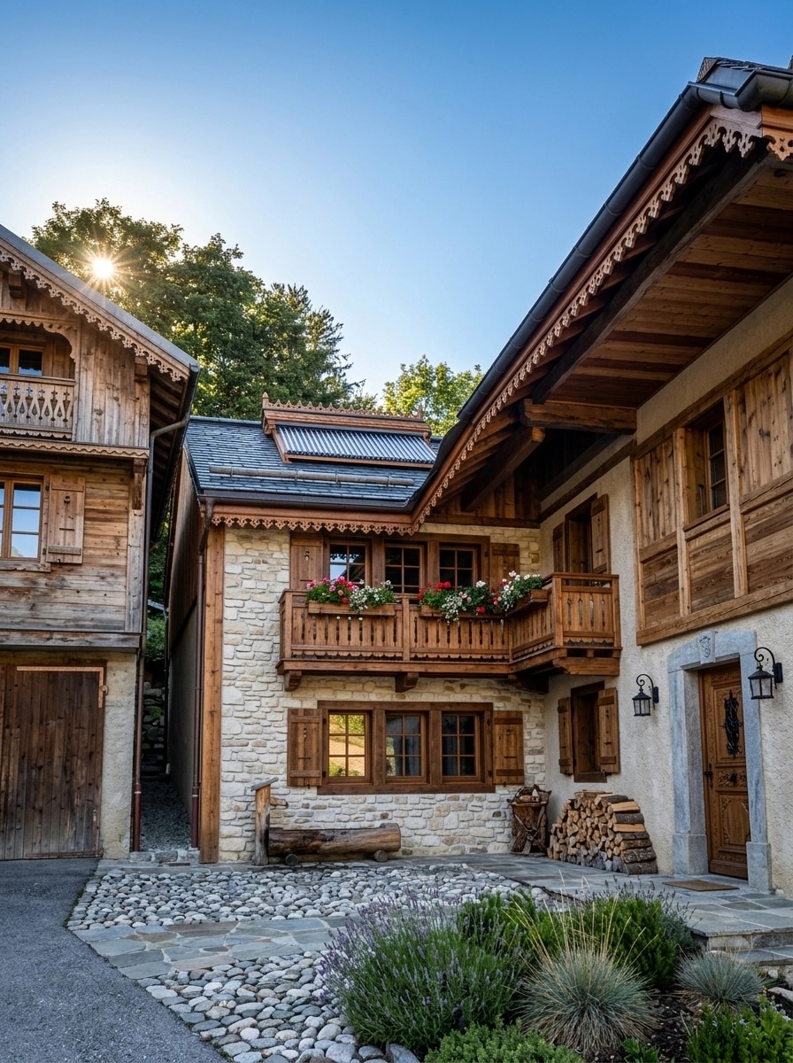 Facade design in Chalet Facade style — photo by GenRoom AI
