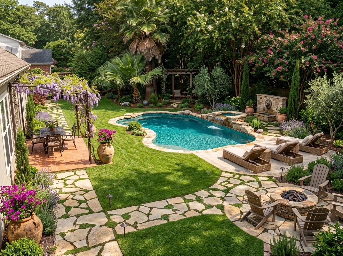 Mediterranean Yard Yard design — yard photo by GenRoom AI