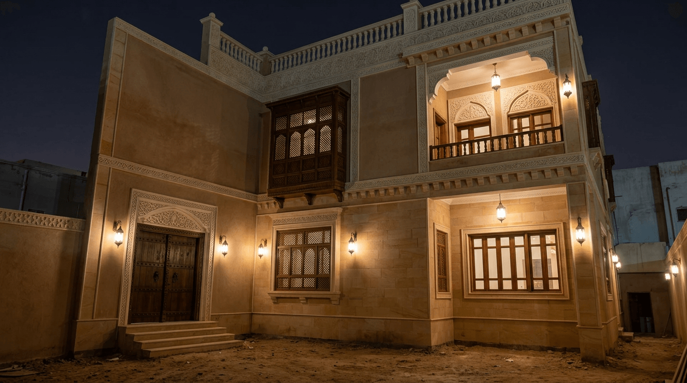 Arabian Facade Facade design — facade photo by GenRoom AI
