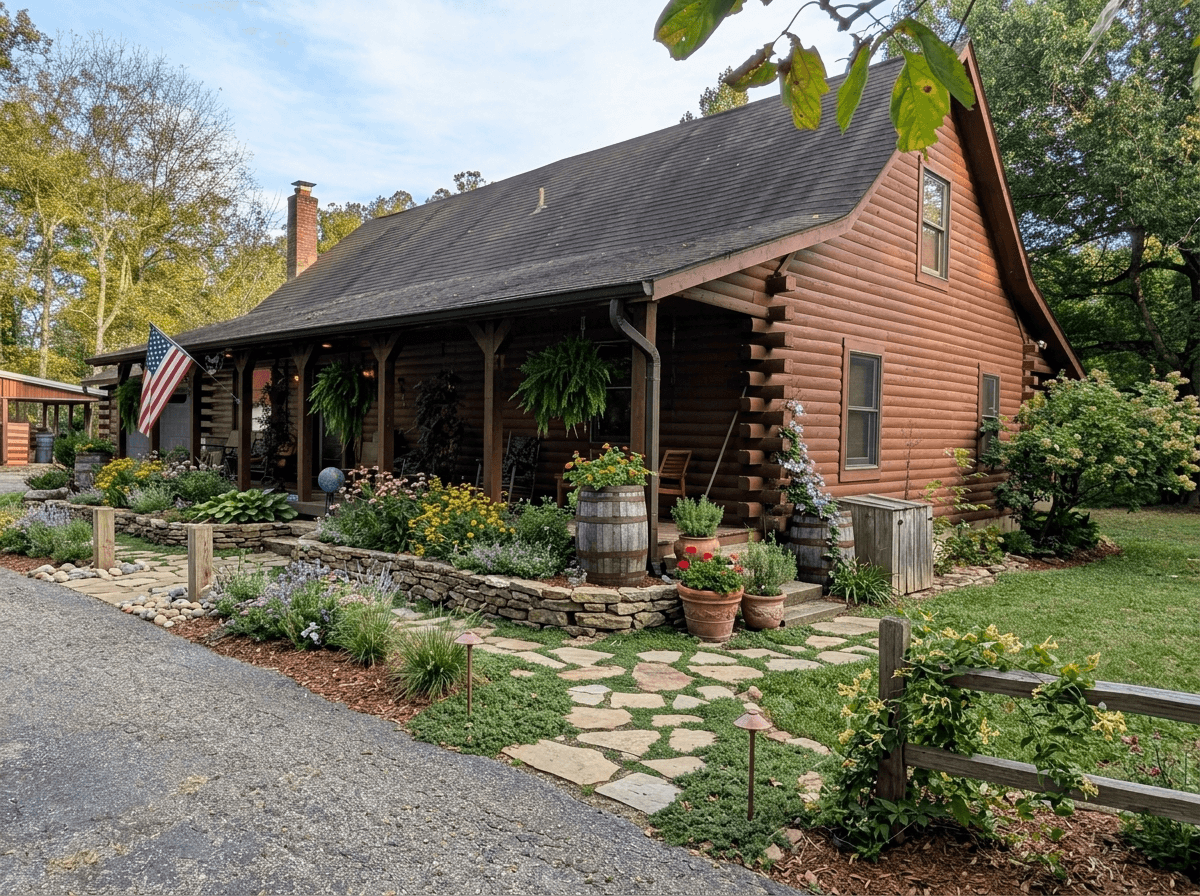 Country Rustic Garden Yard design — yard photo by GenRoom AI