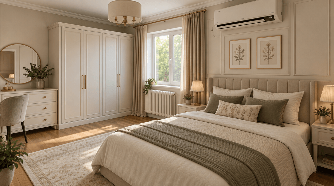 Interior design in Neoclassic style — Bedroom by GenRoom AI
