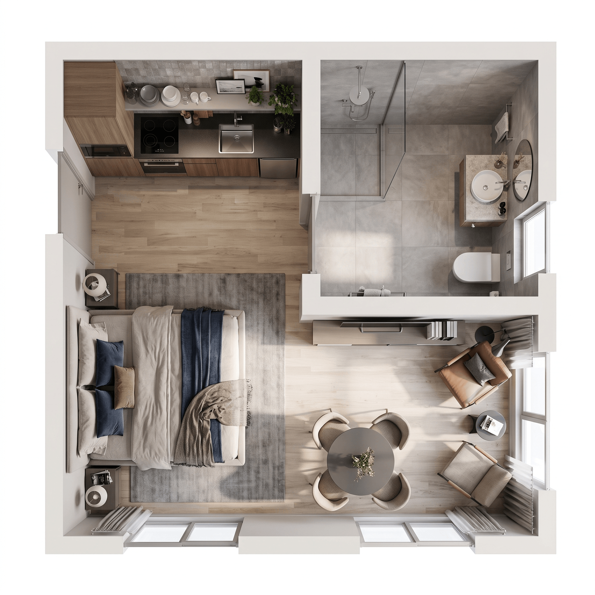 Interior design in Contemporary style — Living Room by GenRoom AI