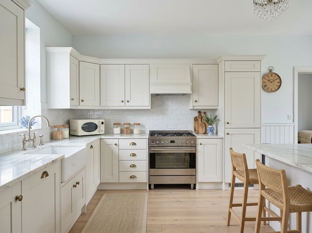 Kitchen interior in Coastal / Hamptons style — photo by GenRoom AI