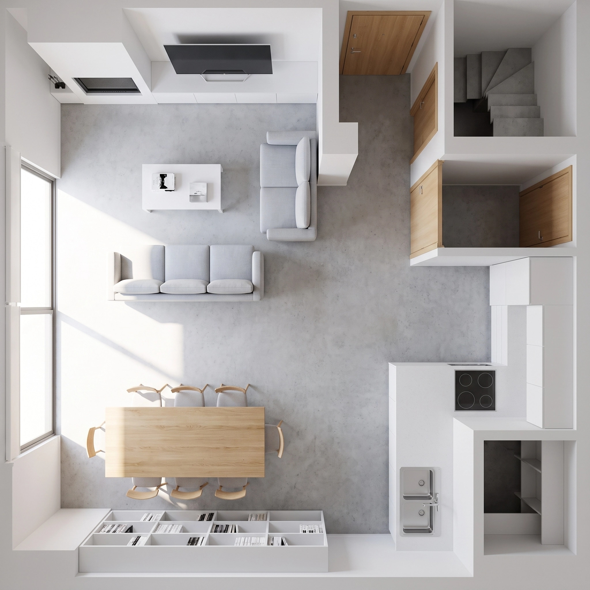 Interior design in Minimalism style — Living Room by GenRoom AI