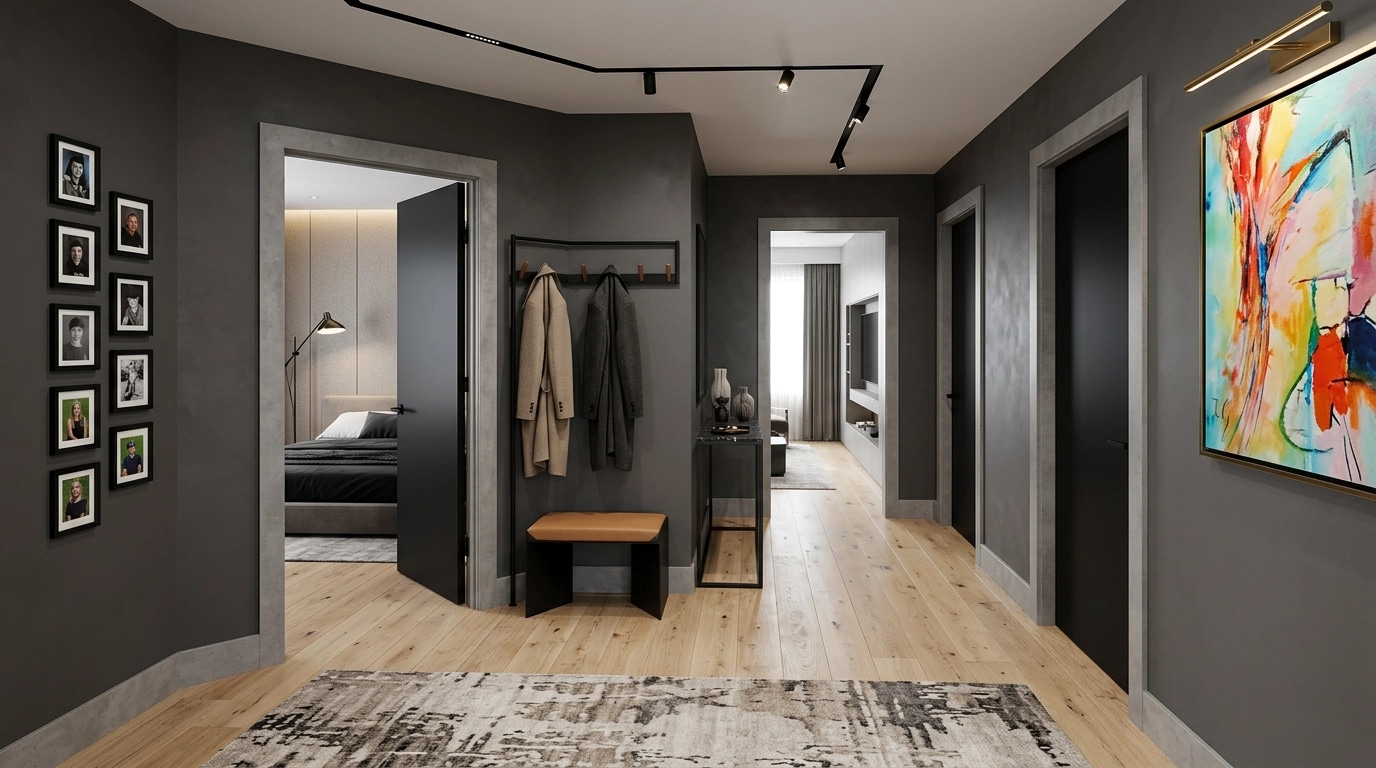 Hallway interior in Contemporary style — photo by GenRoom AI